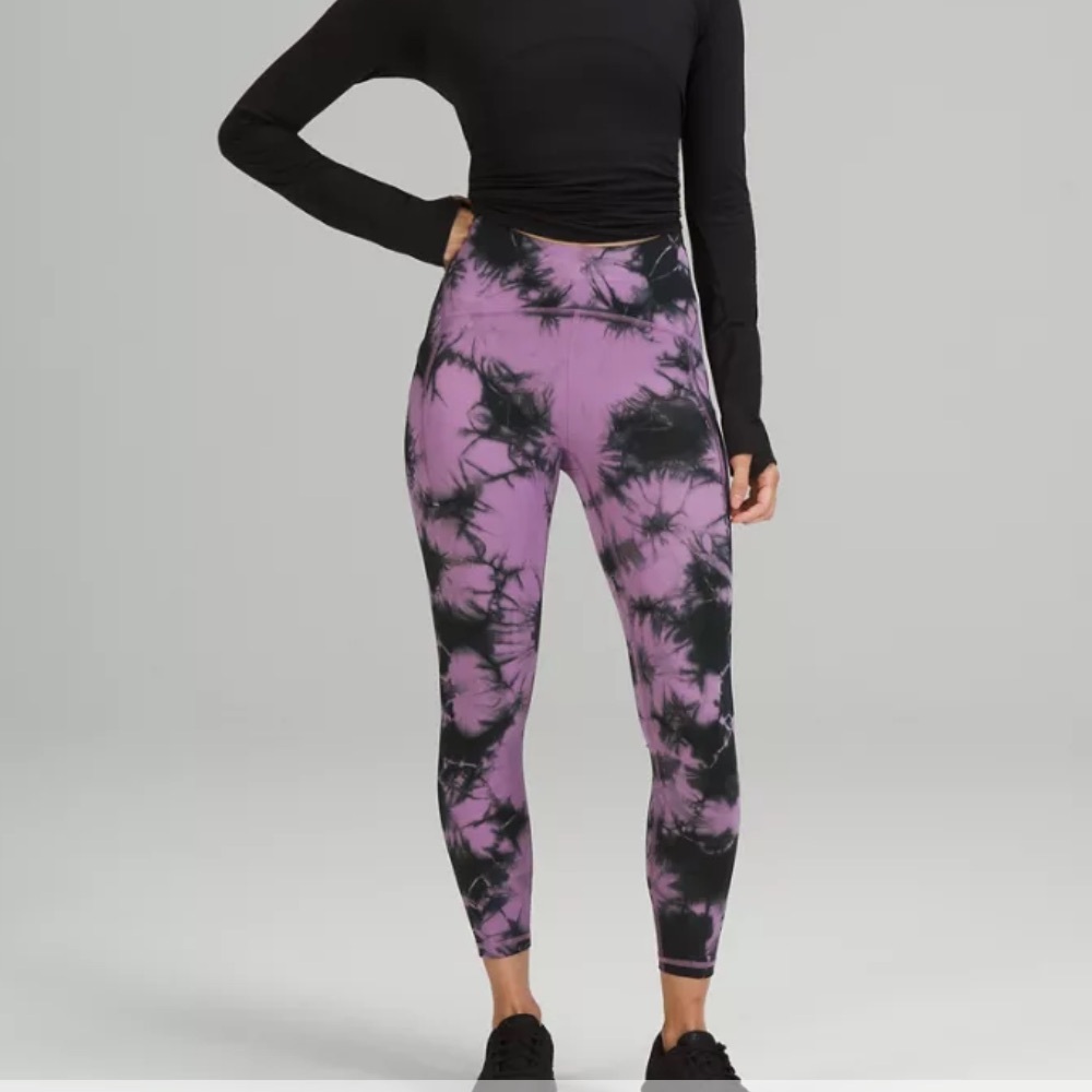 Lululemon Fast and Free Purple High Rise Tie Dye Legging - Picture 10 of 11